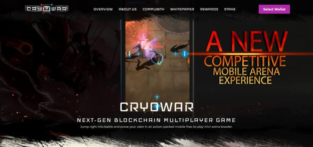 cryowar blockchain game