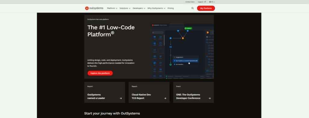 Outsystems homepage