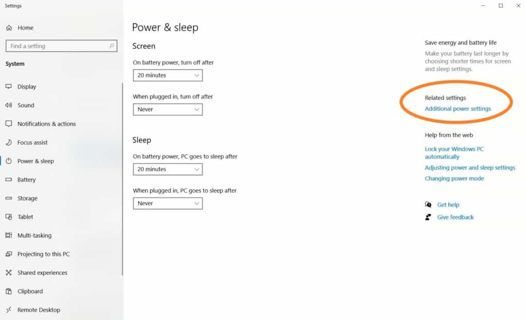5 Tips On How To Fix A Slow Laptop 7 power and sleep settings windows 1