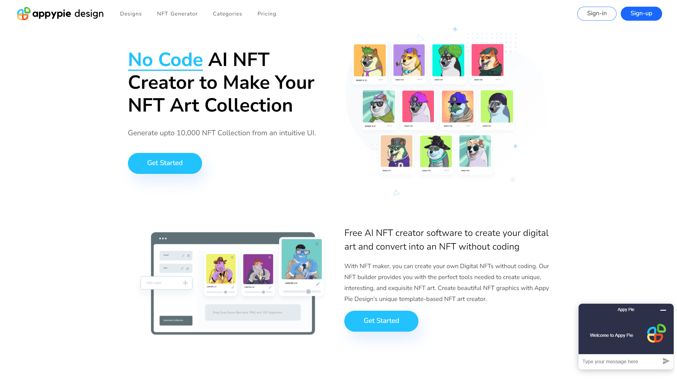 Appy Pie Design No Code tool