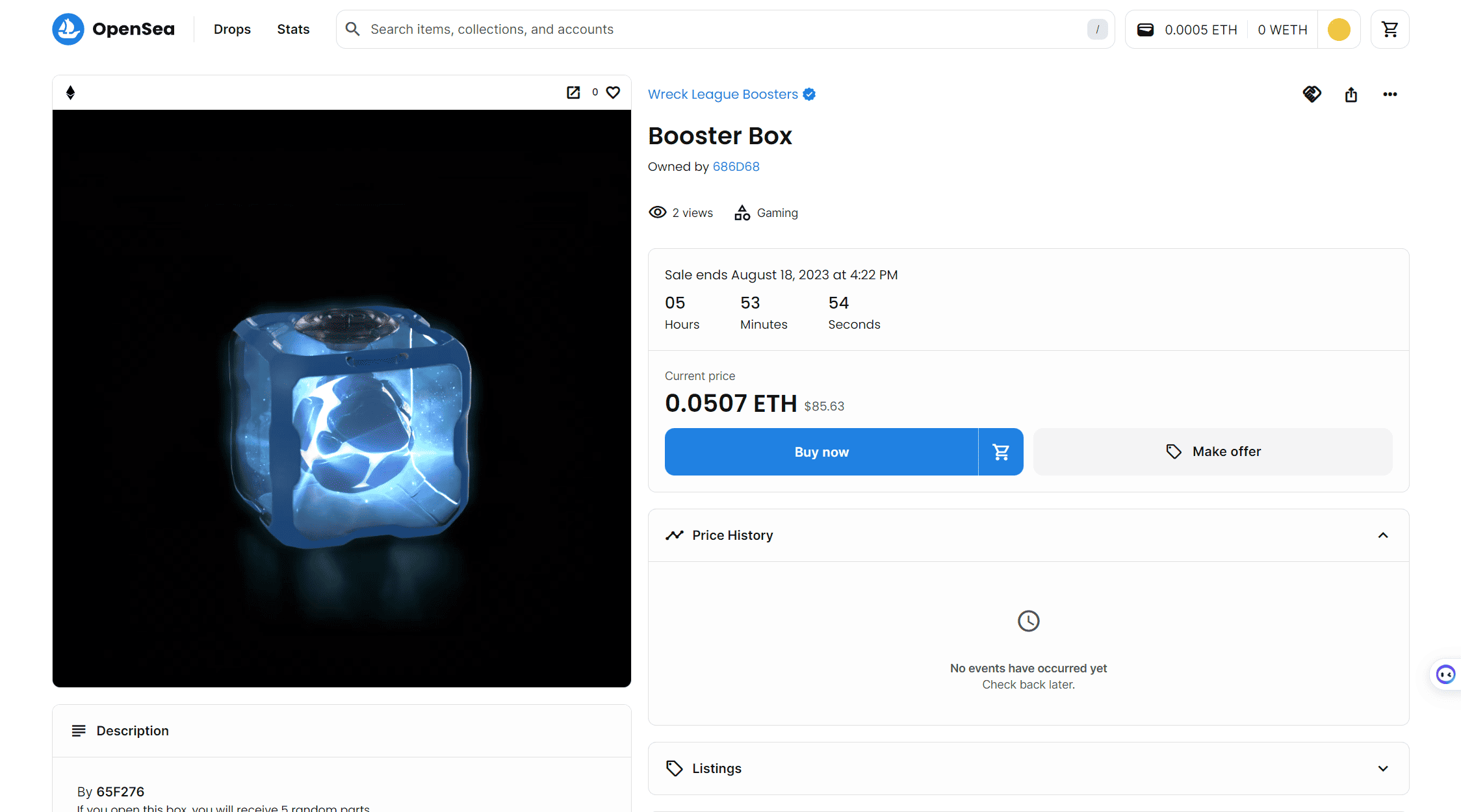 An image showing through bidding or buying now on opensea.
