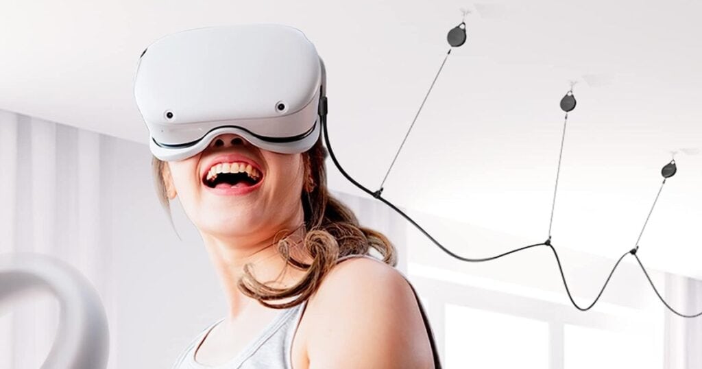 VR for Beginners: A Complete Guide to Virtual Reality 7 VR Pulley System to hang the cables from the ceiling.
