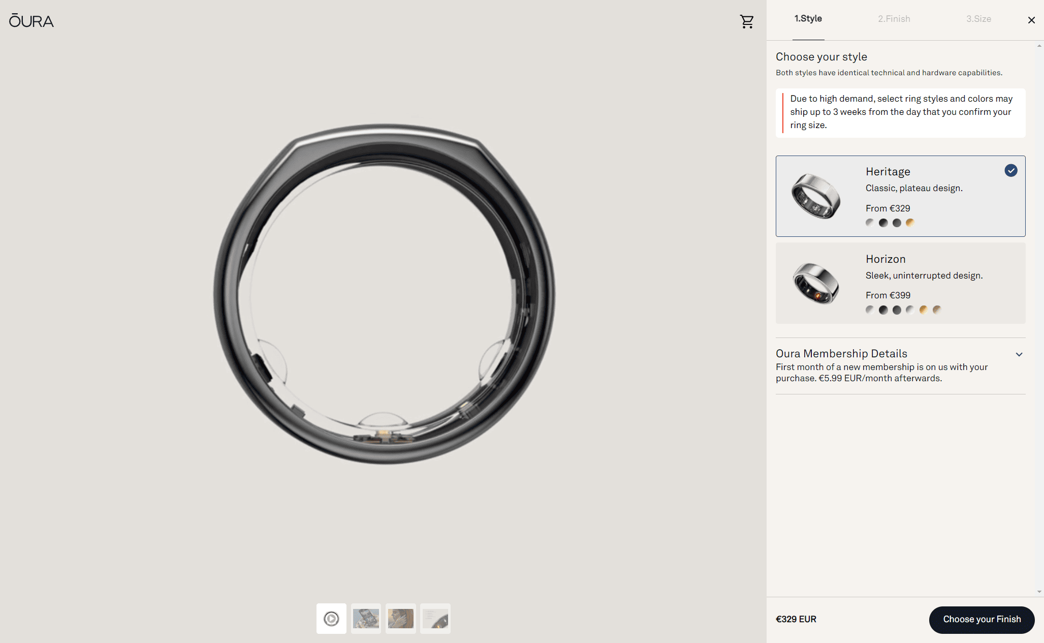 Oura Ring Review (User insights) 3 Oura ring pricing